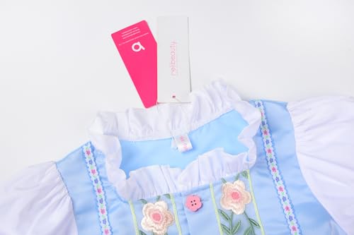 Disfraz Infantil Dirndl Oktoberfest Azul y Rosa miniatura 4