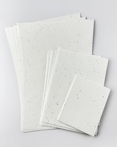 Papier à planter A5 en lot de 50 feuilles de 150g pour l'impression de menus et d'invitations