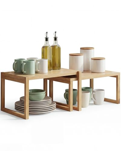 WELL WENG Bamboo Cabinet Organizer ...