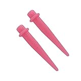 Eje de acero quirúrgico BodyJewelryonline Rosa de Silicona Flexible Espiga oído Camilla - Calibre 8-3mm