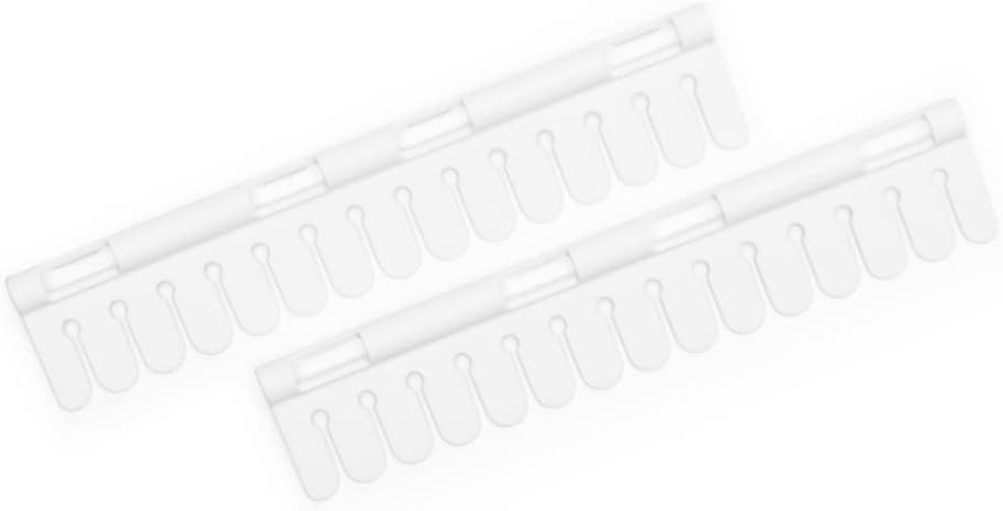 Brabantia - Sock Holder - Drying Rack Accessory - No Pegs Needed - Organiser for Bra, Socks & Underwear - Click-On - Laundry Essentials - Set of 2 Holders - White
