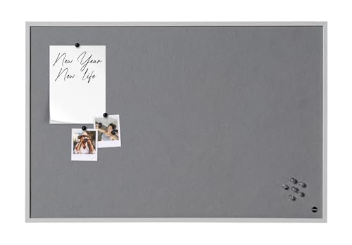 Tableau en feutre gris Bi-Office pour organiser les documents et mémos