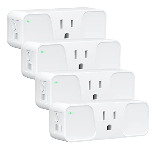 Image of Smart Plug, 4 Pack Milfra 2.4GHz WiFi Smart Plug Smart Home Wi-Fi Outlet Compatible with Alexa Google Assistant