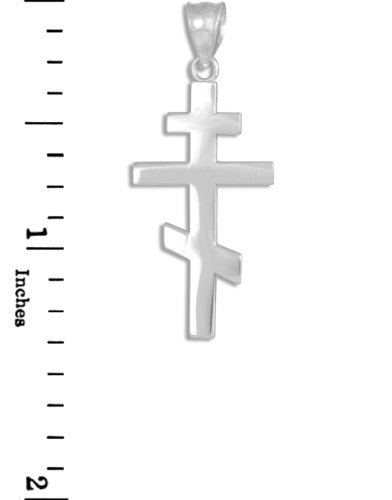 Religious Jewelry 925 Sterling Silver Plain Russian Orthodox Cross Pendant3