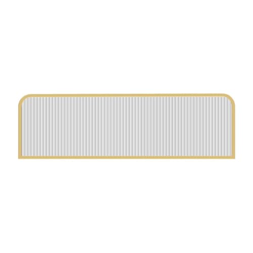 Cloison de séparation en verre trempé doré pour bureau : lot de 7