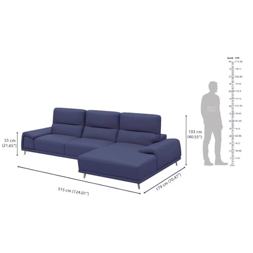 Image of Wakefit SUVA L Shape Sofa Set (3 Seater + Right Aligned Chaise)