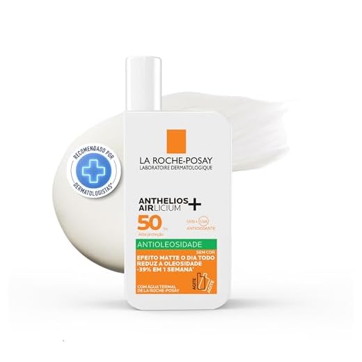 La Roche-Posay, Anthelios Airlicium, Protetor Solar Facial Antioleosidade Sem Cor, Reduz e Controla a Oleosidade, FPS50, Textura Fluida Ultra Leve, 40g