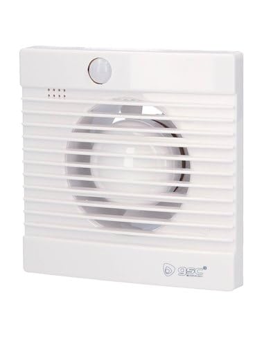 GSC Lapai Ventilateur d'extraction domestique avec détecteur de mouvement 15 W Ø 100 mm 80 m3/h