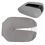 NewYall Gray Armrest Center Console Lid Skin Leather Cover Only