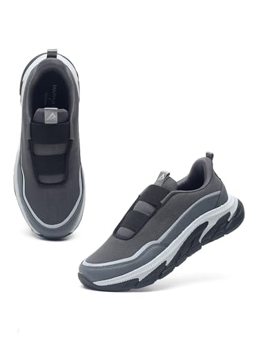 Image of Impakto IronHike Outdoor Shoes for Men | Cushioned Insole | Anti Skid Sole for All-Terrain | Lightweight Slip-in Fit System Casual Shoes for Walking, Gym & Casual Outings