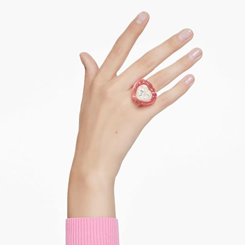 Miniatura 5 de Swarovski Dulcis Colección anillo cocktail, talla corazón, pavé, corazón, rosa