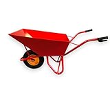 Kelberg Schubkarre Steinsetzer 120L ROT 2,5mm Stahl Wanne Daily VTL 4PR 400-8 ROT RAL 3020