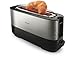 Philips Viva Collection Toaster, 950 W, 1 Liter, INOX, Black/Silver