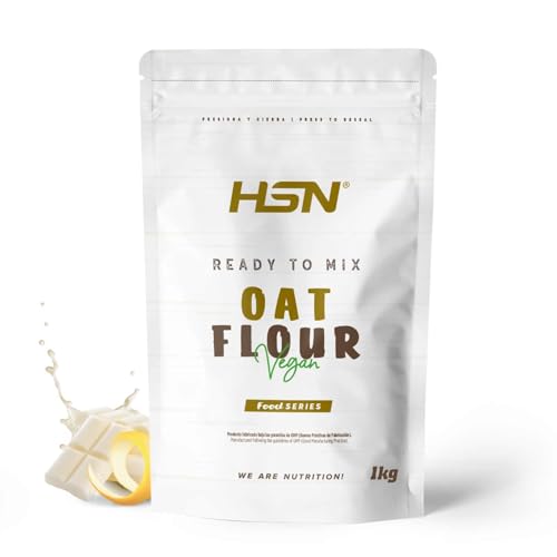 HSN Harina de Avena de Sabores Sabor Chocolate Blanco Limón 1 Kg = 20 Tomas por Envase - Instant Oatmeal - Ideal Tortitas de Avena y Claras, Batidos | Sin Azúcares añadidos