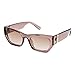 SOJOS Trendy Rectangle Cateye Sunglasses Womens Mens UV400 Fashion Chic Chunky Shades SJ2296, Clear Brown/Gradient Brown