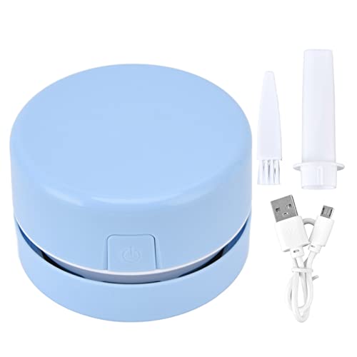 NOENNULL Portable Mini Dust Collector, Desktop Dust Collector, Desktop Dust Cleaner, USB Charging, Dust Collector Cleaner for Office and Household (Blue)