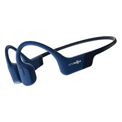 AFTERSHOKZ Aeropex Open-Ear Wireless Bone Conduction Headphones, IP67 Rated, Blue Eclipse Cover
