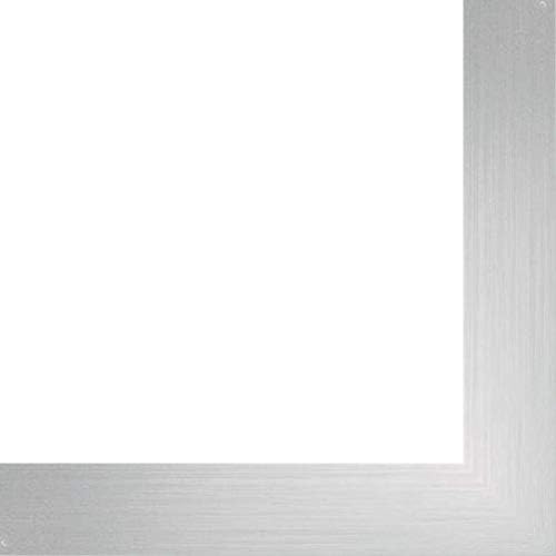 Picture Frame Moulding (Wood) 100ft Bundle - Contemporary Silver Finish - 0.75" Width - 7/16" Rabbet Depth