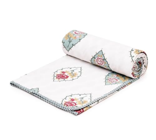 Image of COZY FURNISH 150TC 100% Cotton King Size Duvet Cover for Double Bed - Super Soft Quilt /Razai /Dohar Cover with Zipper Closure, 89x94 Inches, Breathable & Durable Bedding Set