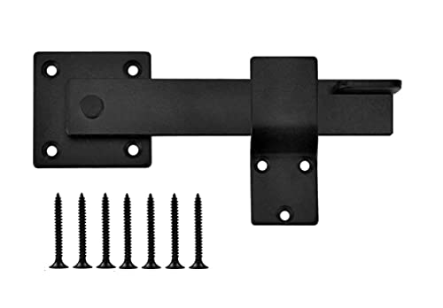 Zensen Flip Fence Gate Latch, 5.5 Farm Gate Latch, Barn Door Flip Lock, Heavy Duty Iron, Matte Black, Flip Latch Lock For Barn Door, Fence, Cabin, Wooden Cabinet #TOP24
