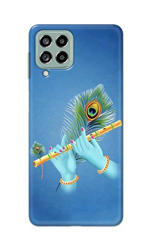 Image of PRINTFIDAA Plastic Printed Hard Back Cover Case For Samsung Galaxy M53 5G Back Cover (Flute In Krishna Hands) -112, Multicolor