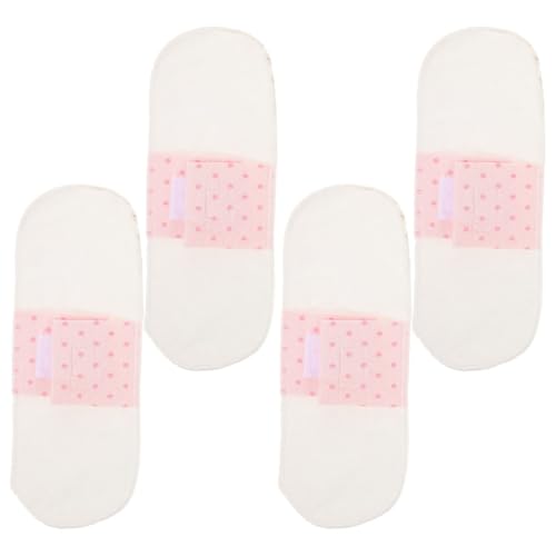 EXAOMBLE Diarios Reutilizables de Algodón 21 Cm, Toallas Sanitarias Lavables 4 Unidades, Absorbentes y Transpirables para Embarazo y Posparto, Suaves y Resistentes a Fugas