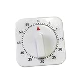 TOYANDONA Mechanischer Küchentimer Minuten Weiß ohne Batterien Vollmechanische Zeitschaltuhr für Zeitmanagement Küchen Haushaltsgebrauch Einfaches Drehen Lauter Alarm Zuverlässiger