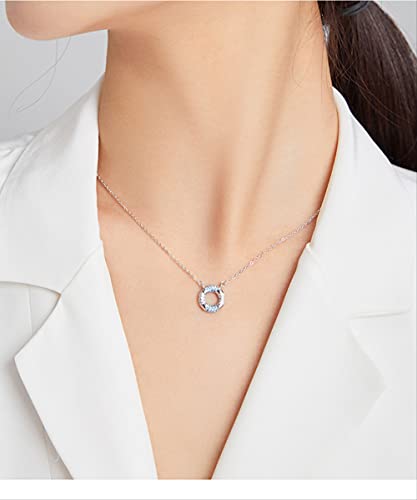 Anillo de natación azul collar cadena deporte joyería para niñas 3