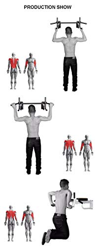 Wall-Mounted-Chin-Up-Bar-Multi-Grip-Pull-Up-Bar-with-Hangers-for-Power-Ropes-Strength-Training-Equipment-for-Home-Gym-440-LB-Weight-Capacity-Color-A-Black