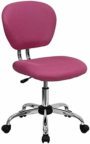 Office Chair Mid- Back Mesh Task Office Chair in Pink Desk Chair Gaming Chair