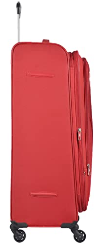 Image of Skybags Polyester Converge Plus 4 Wheel Exp Str Medium Size (H) 5 Years International Warranty Soft Spinner Wheel Trolley Bag (69 Cm, Red)