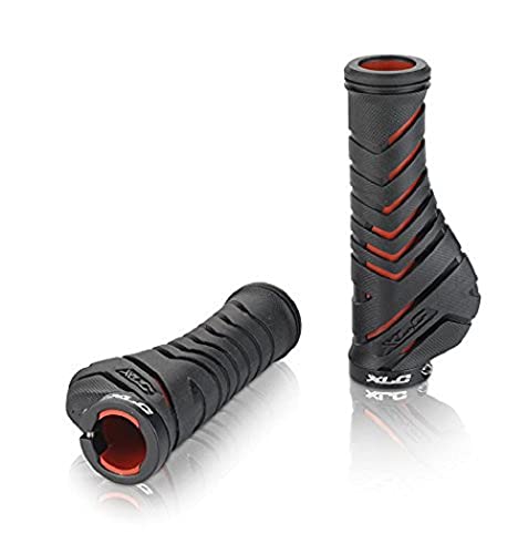XLC 2501583862 Puños ergonómicos GR-S30, Adultos Unisex, Negro/Rojo, Talla única