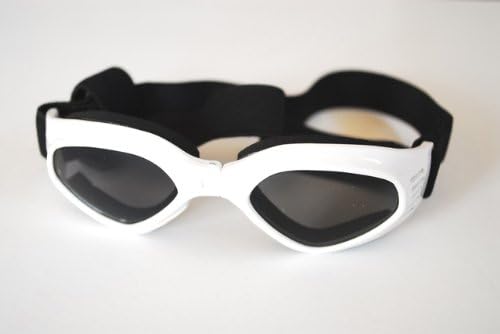 小型犬 サングラス ゴーグル トイプードル チワワ ヨークシャテリア ミニチュアダックス他 ホワイト S 100 本物