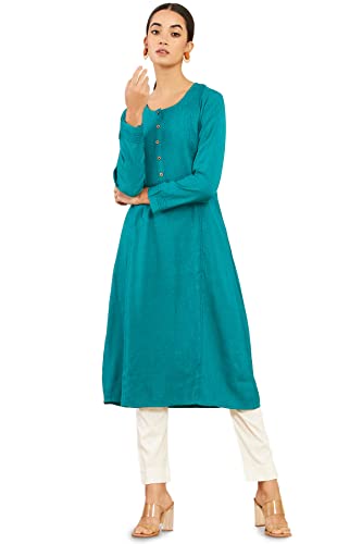 Image of Soch Women's Rayon Solid Regular Dress Shirt