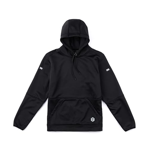 TRUEWERK Men's Work Hoodie - M2 Grid Pullover Midweight, Moisture-Wicking, Thermo Regulating Workwear with 4-Way Stretch