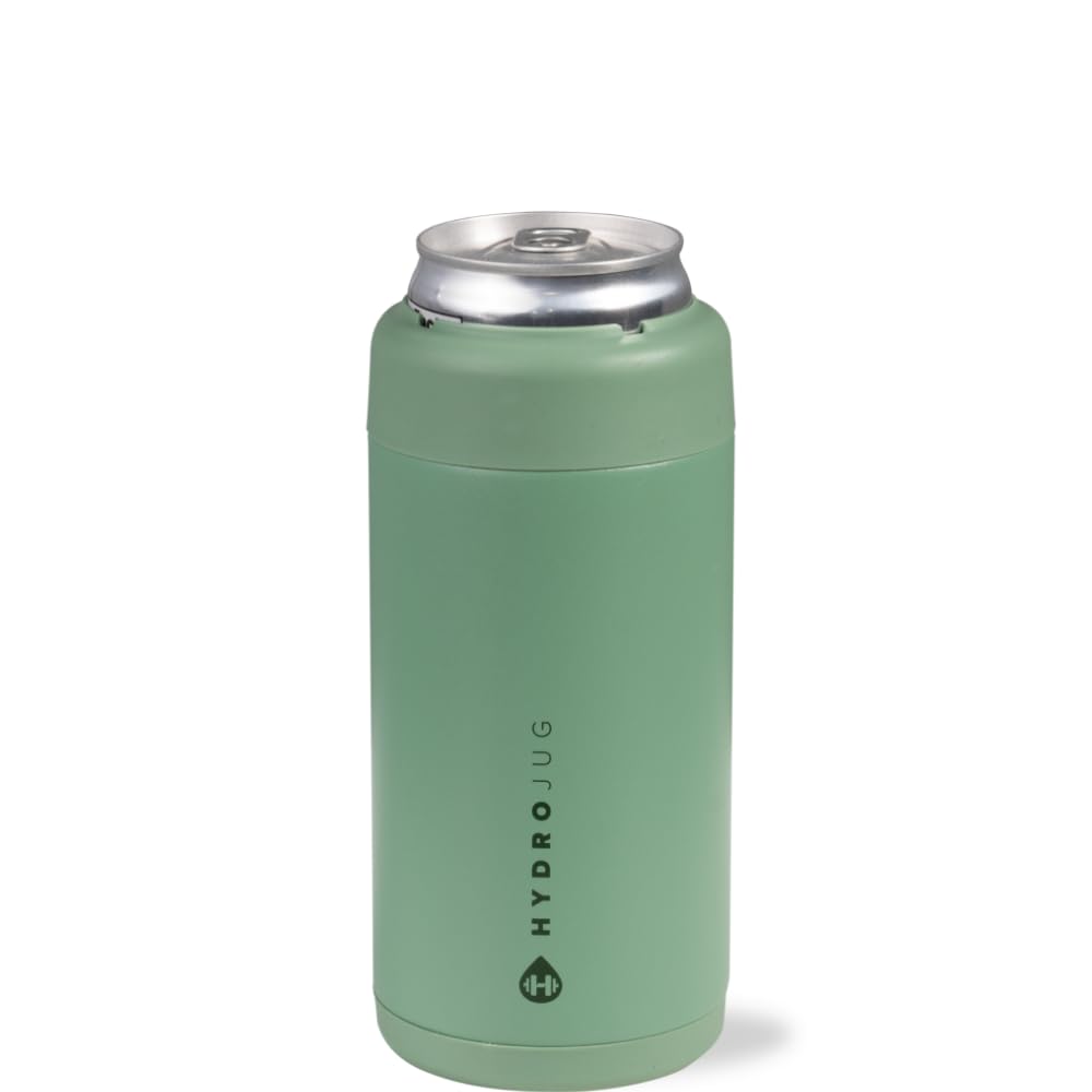 HydroJug Slim Can Cooler 12 oz, Stainless Steel Can Holder, Sage