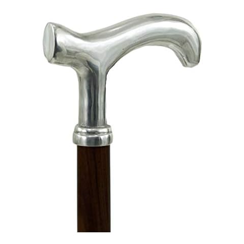 Cavagnini Elegant Ceremony Wooden Walking Stick for Elderly Woman and Man Adjustable Length (Derby, Brown) Cover