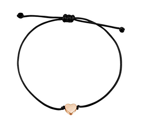Preisvergleich Produktbild Nuoli® Herz Armband Rosegold (deutsche Handarbeit) Freundschaftsarmband Frauen