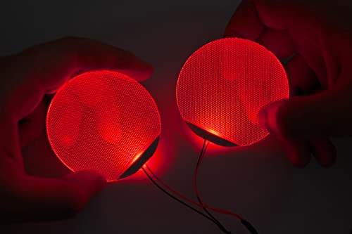 Image of [ Round ] Red Star-Lord Decorations Batman led Light Flexible Helmet Lights Cosplay DIY kit RGB Superhero for Men Gifts