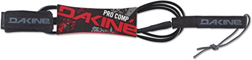 Dakine Kainui Pro Comp Leash, Irons Black, 6-Feet x 3/16-Inch