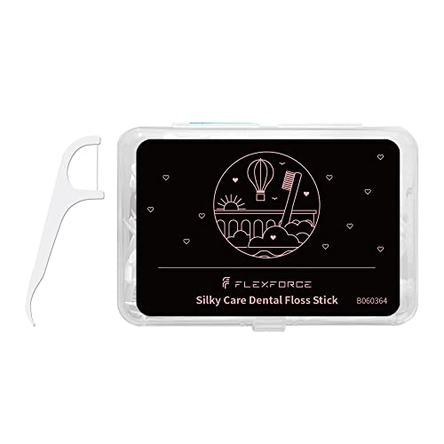 Flexforce Zahnseide, dreifache Reinigung, Zahnstocher, robust, 50 Stück Cover