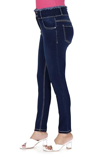 Image of TWGE - Women's Low Rise Skinny Fit Jeans - 2 Button, Stretchable Denim Pants - Ankle Length - Stylish Casual Wear