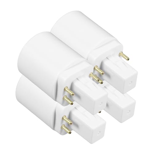 Homoyoyo 4 pièces Adaptateur Douille 4 Broches vers Conversion Rapide pour Ampoules à Vis Installation Facile pour Lampes LED Bureau Maison Boutique Lot