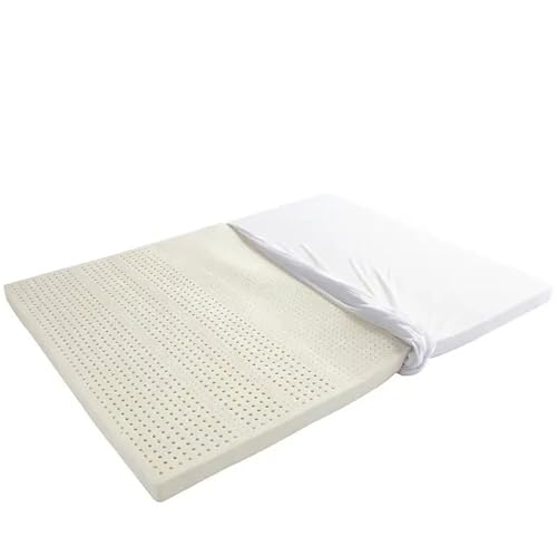 Colchón de látex 100 % natural para una comodidad y apoyo superiores, 39 x 83 pulgadas, ventilación de poros de panal y alivio de presión y larga duración