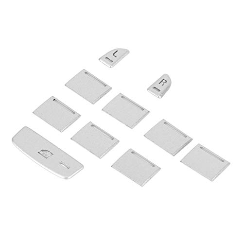 Zhuolong 10 pz Pulsante Alzacristalli Trim Argento...