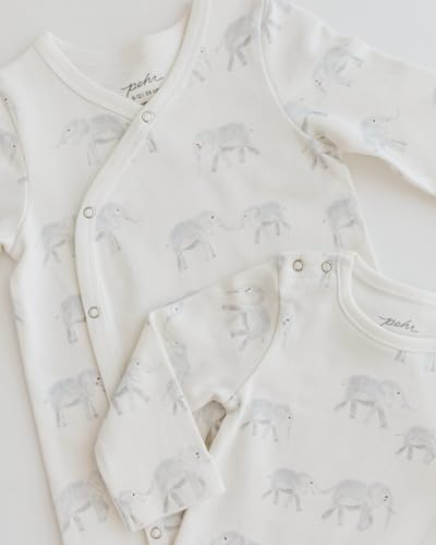 PEHR Kimono Romper Elephant / 6-12 mos., Deep Sea2