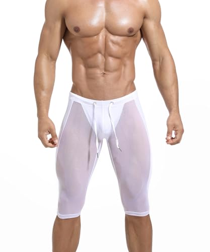 Casey Kevin Pantalon Deporte Hombre Pantalones Cortos Sexy Ropa Interior Malla Transpirable y Secado Rápido Short