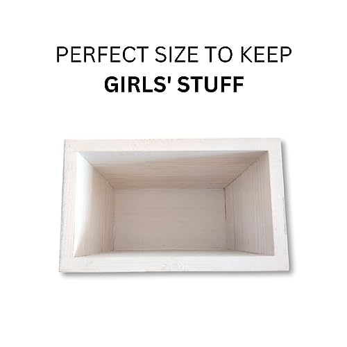 GoFika Tampon Holder for Bathroom| Feminine Product Organizer| Pad Container with Lid White| Girls Stuff Storage Box Rustic Real Wood by GoFika - Used condition - Image 6
