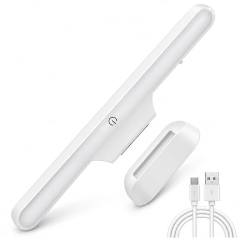 Knoxita Rechargeable LED Touch Lamp with Magnetic Stick-On Design, 3 Color Modes & Adjustable Brightness, USB Charging Cabinet Light for Wardrobe, Clo