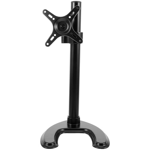 Support TV Base Pivotante TOPBATHY en Alliage d'Aluminium Noir pour Écran LCD